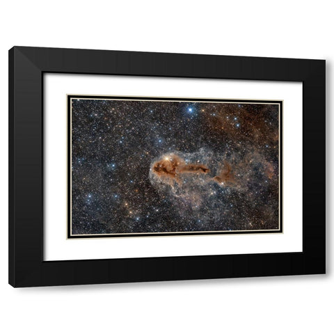 Rotten Fish Nebula Black Modern Wood Framed Art Print with Double Matting by Chander, Vikas