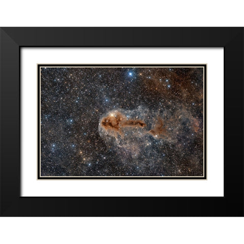 Rotten Fish Nebula Black Modern Wood Framed Art Print with Double Matting by Chander, Vikas