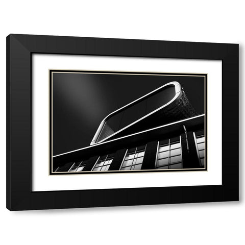 Roof Decoration Black Modern Wood Framed Art Print with Double Matting by Van Son, Greetje