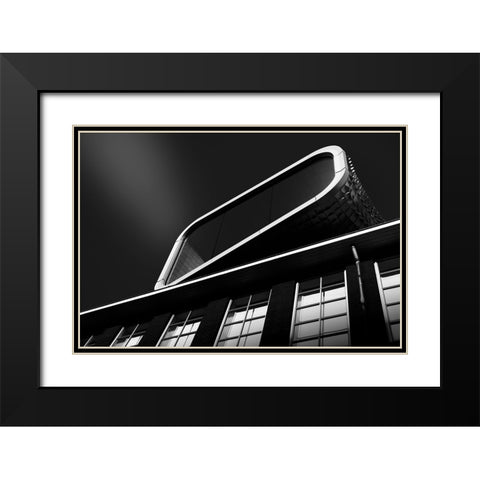 Roof Decoration Black Modern Wood Framed Art Print with Double Matting by Van Son, Greetje