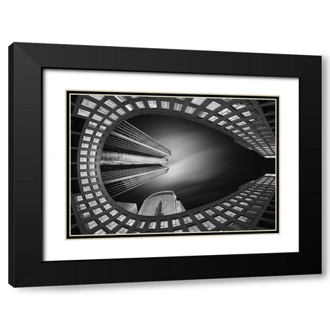 Horseshoe Black Modern Wood Framed Art Print with Double Matting by Figueras, Antoni