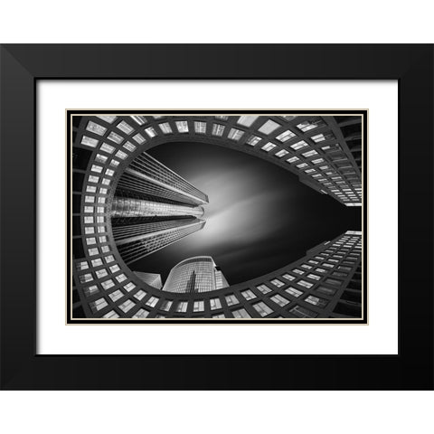 Horseshoe Black Modern Wood Framed Art Print with Double Matting by Figueras, Antoni