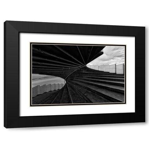 Connecting soil an sky Black Modern Wood Framed Art Print with Double Matting by Klesse, Andreas