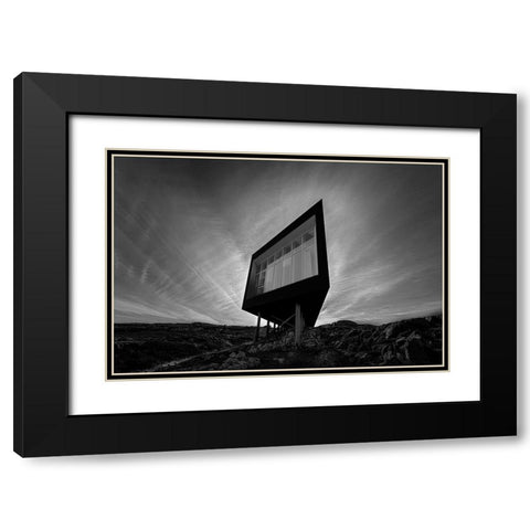 Long Studio Black Modern Wood Framed Art Print with Double Matting by Fu, Molly