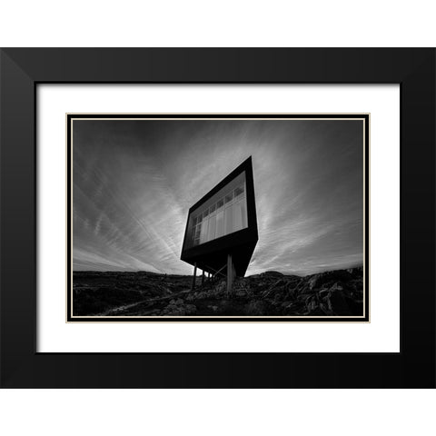 Long Studio Black Modern Wood Framed Art Print with Double Matting by Fu, Molly