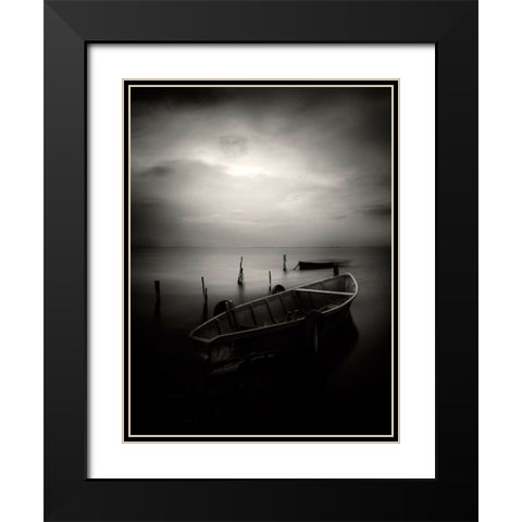Untitled Black Modern Wood Framed Art Print with Double Matting by Caterina, Walter
