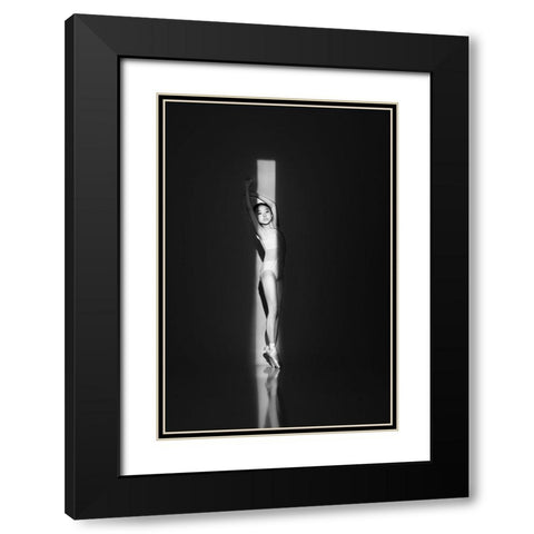 Facing The Light Black Modern Wood Framed Art Print with Double Matting by Yang, Yingchen