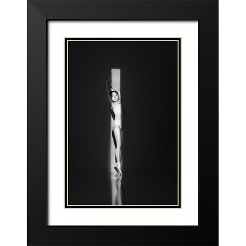 Facing The Light Black Modern Wood Framed Art Print with Double Matting by Yang, Yingchen