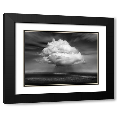 Landscape With Cloud Black Modern Wood Framed Art Print with Double Matting by Winkler, Jens