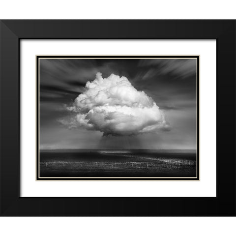 Landscape With Cloud Black Modern Wood Framed Art Print with Double Matting by Winkler, Jens