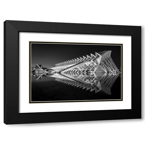 Exoskeleton Black Modern Wood Framed Art Print with Double Matting by Silveira, Fernando