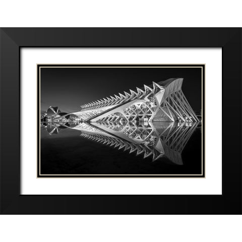 Exoskeleton Black Modern Wood Framed Art Print with Double Matting by Silveira, Fernando