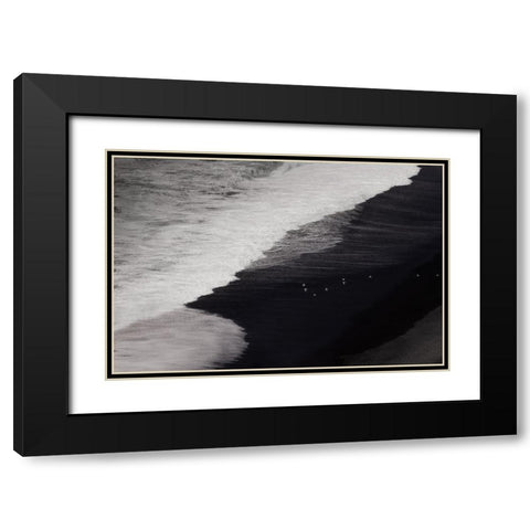 Black Beach Black Modern Wood Framed Art Print with Double Matting by Li, Yongnan