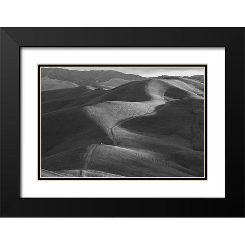 Rolling Hills Black Modern Wood Framed Art Print with Double Matting by Mao, Yun