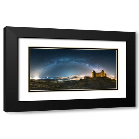 Calahorra Castle Black Modern Wood Framed Art Print with Double Matting by Jose Guillen, Manuel