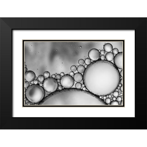 bubbles Black Modern Wood Framed Art Print with Double Matting by Garcia, Helena