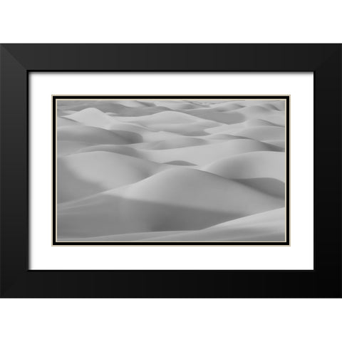 The Curves Black Modern Wood Framed Art Print with Double Matting by Qiu, Jenny