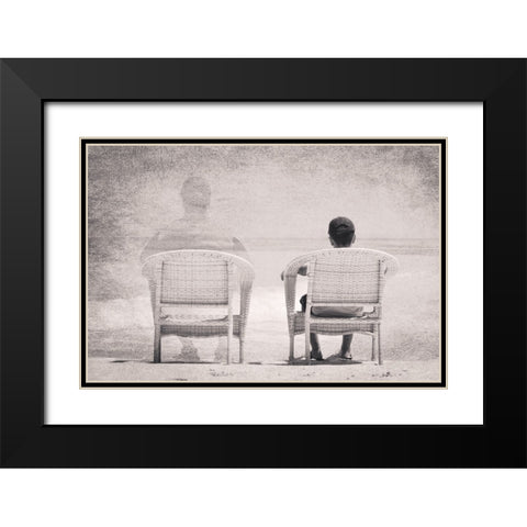 Loss Black Modern Wood Framed Art Print with Double Matting by Olwy, Moutaz