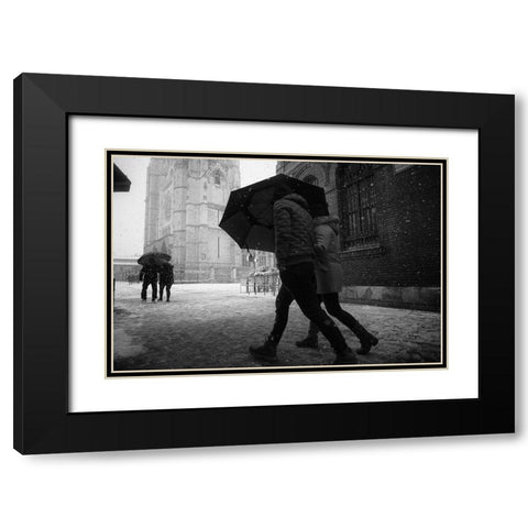 Parapet Black Modern Wood Framed Art Print with Double Matting by Oskarrls