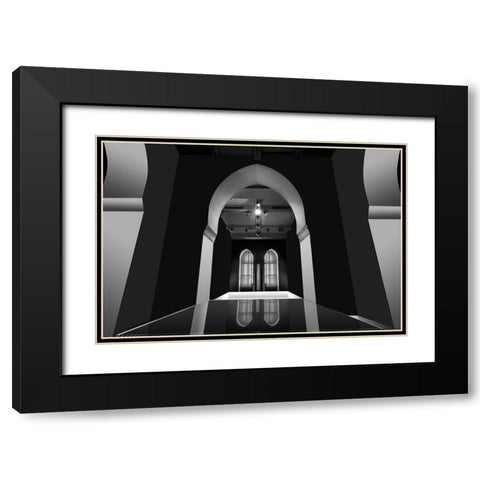 Untitled Black Modern Wood Framed Art Print with Double Matting by Hishamtwhed