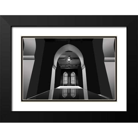 Untitled Black Modern Wood Framed Art Print with Double Matting by Hishamtwhed