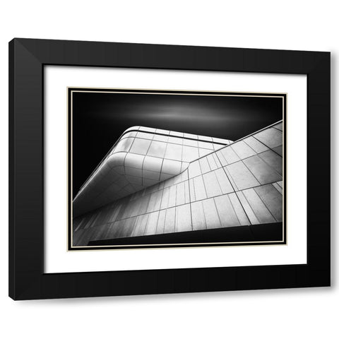 Balcony Black Modern Wood Framed Art Print with Double Matting by Vazan, Karol