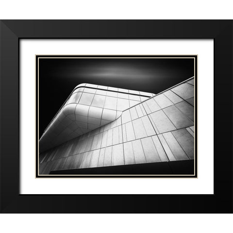 Balcony Black Modern Wood Framed Art Print with Double Matting by Vazan, Karol