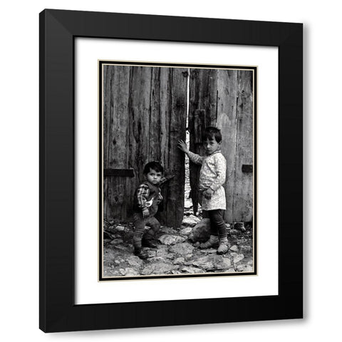 Guardian Black Modern Wood Framed Art Print with Double Matting by Garik