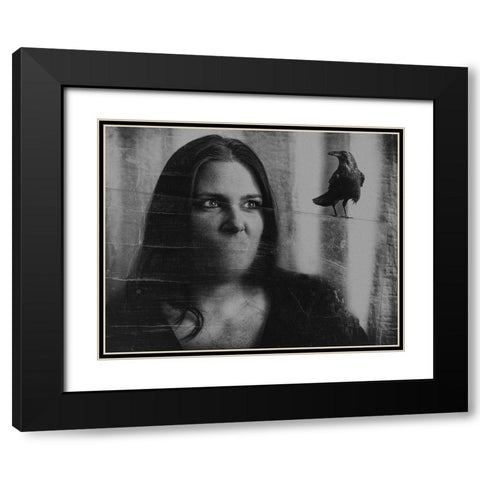 Silent Conversation Black Modern Wood Framed Art Print with Double Matting by Ulfig Arps, Sandra