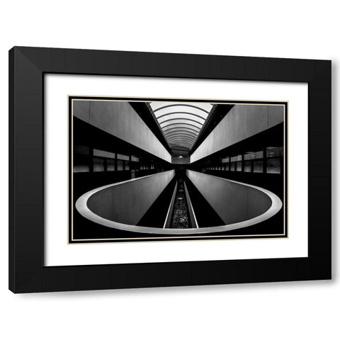 Marin Center 1333 Black Modern Wood Framed Art Print with Double Matting by Zeng, Jiahong
