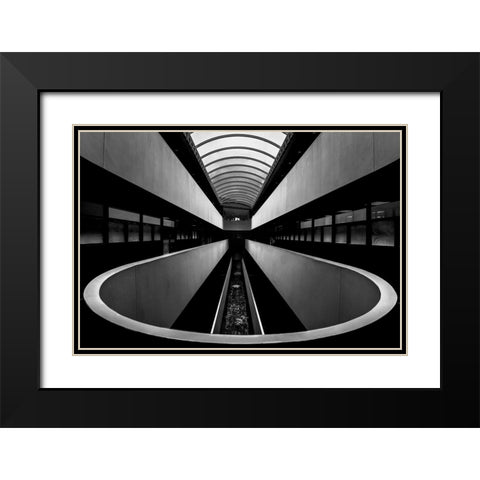 Marin Center 1333 Black Modern Wood Framed Art Print with Double Matting by Zeng, Jiahong