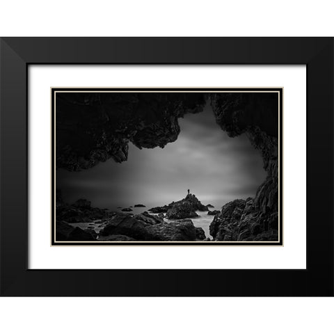 Stormchaser Black Modern Wood Framed Art Print with Double Matting by Li, Rob