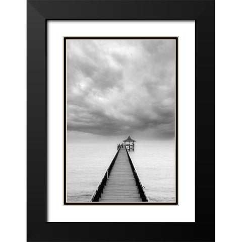 Destination Black Modern Wood Framed Art Print with Double Matting by Sankar, Ravi