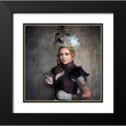 Beware Of The Pretty One Black Modern Wood Framed Art Print with Double Matting by Springgay, Daniel