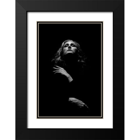 Eli Black Modern Wood Framed Art Print with Double Matting by Saeidinia, Afshin