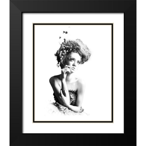 Thinking Of You Black Modern Wood Framed Art Print with Double Matting by Bunjamin (Abe), Antonyus