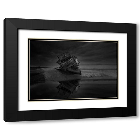 Point Reyes Black Modern Wood Framed Art Print with Double Matting by Deng, Larry