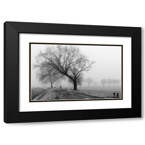 Wanderer Black Modern Wood Framed Art Print with Double Matting by Wilbers, Wiebe