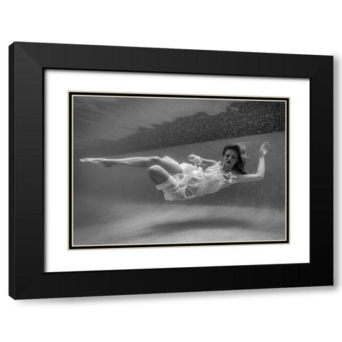 Suspended Black Modern Wood Framed Art Print with Double Matting by Stampfli, Craig