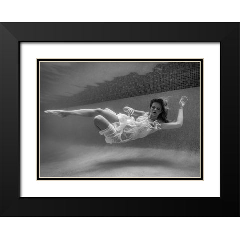 Suspended Black Modern Wood Framed Art Print with Double Matting by Stampfli, Craig