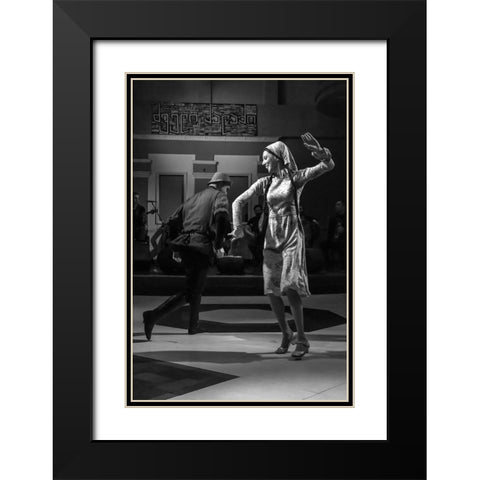 Untitled Black Modern Wood Framed Art Print with Double Matting by Moazami, Homeira
