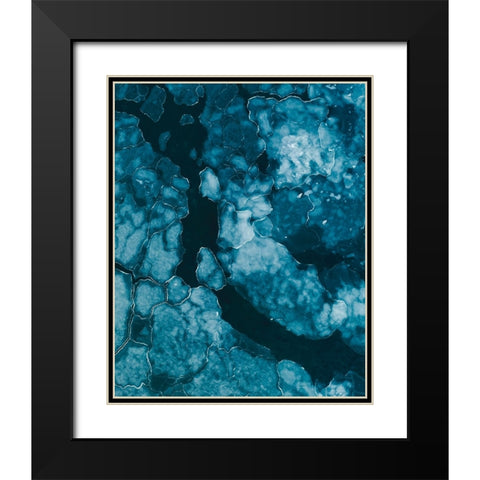 Ice Black Modern Wood Framed Art Print with Double Matting by Ziomek, Witold