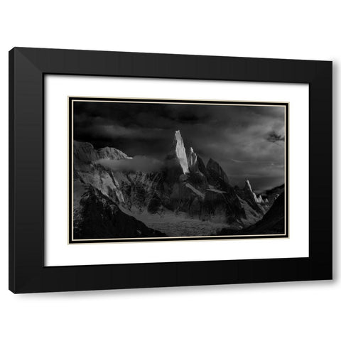 Sunset At Fizs Roy Black Modern Wood Framed Art Print with Double Matting by Zhang, Dennis