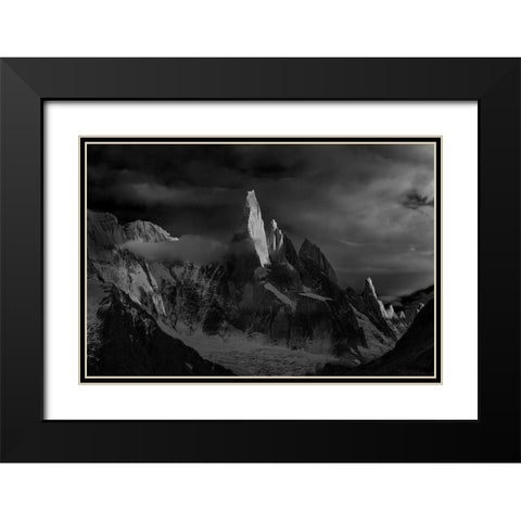 Sunset At Fizs Roy Black Modern Wood Framed Art Print with Double Matting by Zhang, Dennis