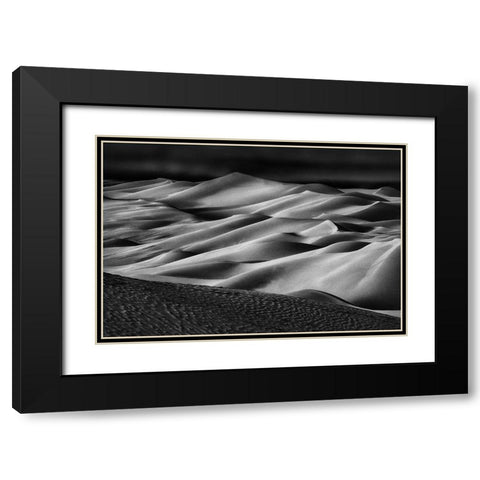 The Art Of Sand And Wind (2) Black Modern Wood Framed Art Print with Double Matting by Qiu, Jenny