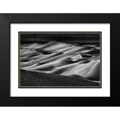 The Art Of Sand And Wind (2) Black Modern Wood Framed Art Print with Double Matting by Qiu, Jenny