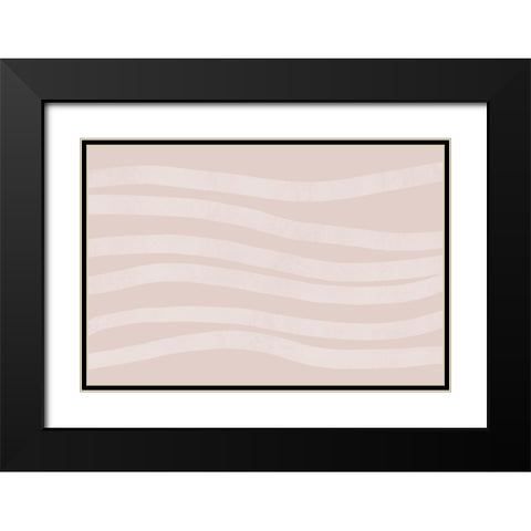 Simple Lines No 1 Black Modern Wood Framed Art Print with Double Matting by uplusmestudio