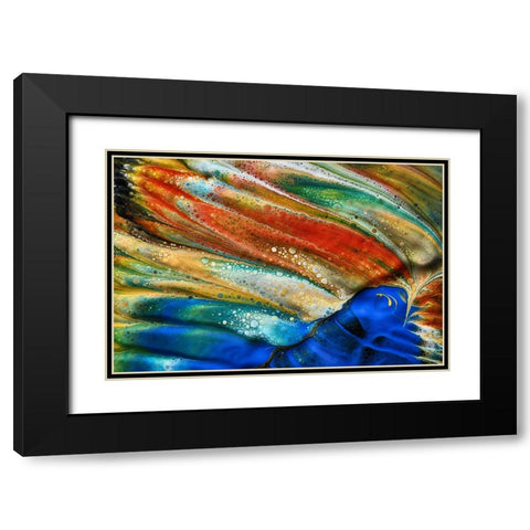 The Blue Fish Black Modern Wood Framed Art Print with Double Matting by Westum, Heidi