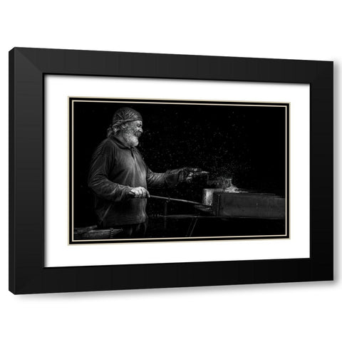 The Stars Maker Black Modern Wood Framed Art Print with Double Matting by Benezech, Martine
