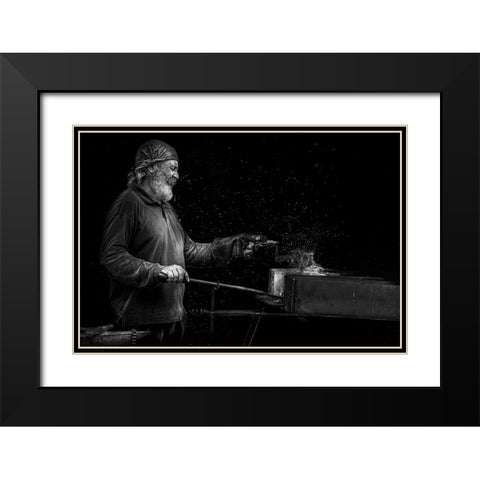 The Stars Maker Black Modern Wood Framed Art Print with Double Matting by Benezech, Martine